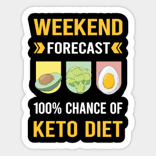 Weekend Forecast Keto Diet Ketogenic Ketone Ketosis Sticker